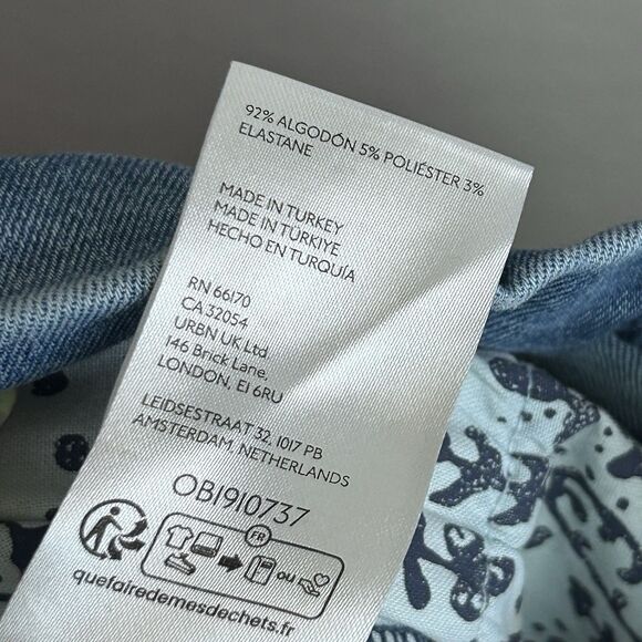 We The Free People Jeans Women's Small Blue Flare Pull On Light Stretch - Picture 6 of 7